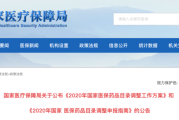 2020年国家医保药品目录调整工作方案及申报指南发布 2020年国家医保药品目录调整工作方案及申报指南发布
